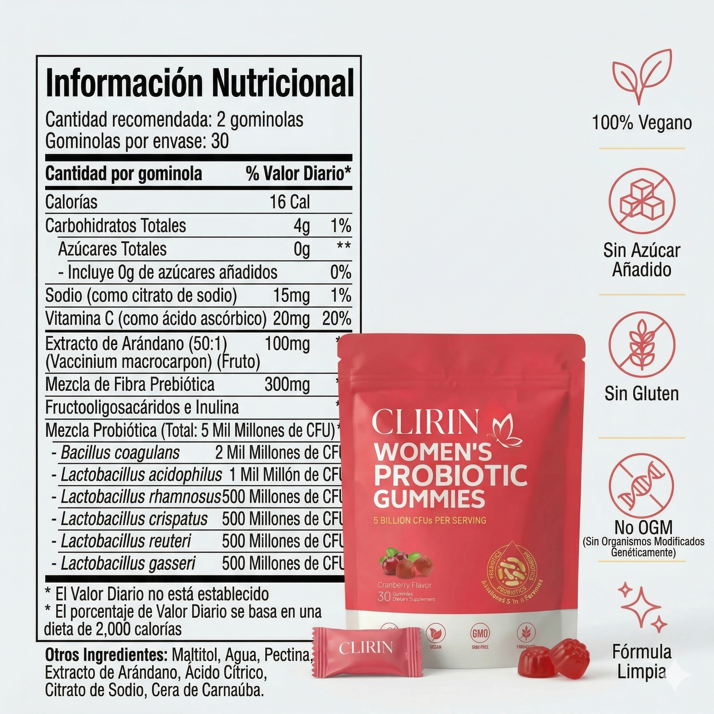 Clirin™ Gominolas Probióticas Equilibrio Intestinal