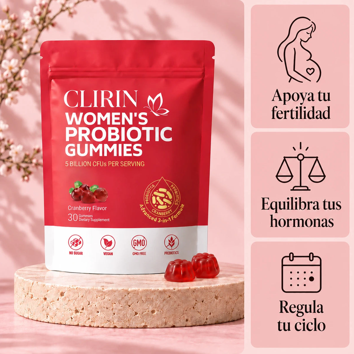 Clirin®  Gomitas Probióticas Balance Hormonal